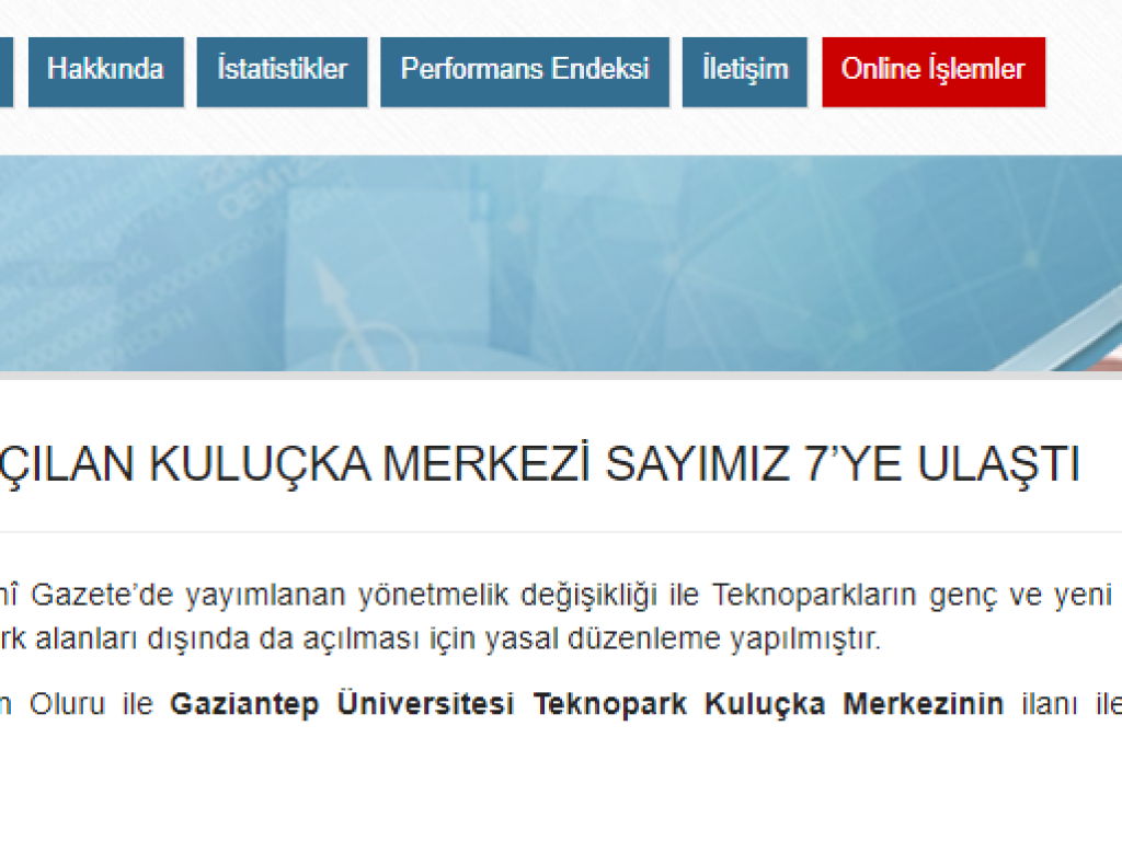 Gaziantep Teknopark Kuluçka Merkezi